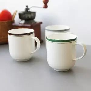 모던 라인컬러 도자기 머그컵 340ml 1P 커피컵 티컵 카페컵 홈카페컵
