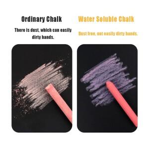 컬러 수용성 분필 손에 묻지 않는 지울 수  먼지 없는 칠판 낙서 그림 그리기용 호환 고체