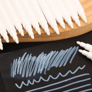 550개 화이트 액체 분필 지울 수  펜 마커 유리창 칠판 창문 세척 가능