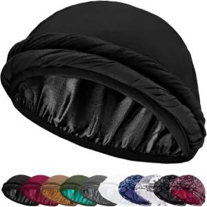 아바발라야 탈모를 위한 남녀 수면 보닛 프리 타이 헤드랩을 위해 새틴 안감 헤일로 터번 듀랙 업그레이드