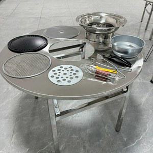 고기집 테이블 숯불 그릴 불판 고기 업소용 접이식 야외