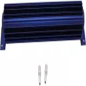 1세트 SHLPDFM 블루 변속기 쿨러 18인치 듀얼 패스 새틴 알루미늄 핀형 오일 쿨러(피팅 포함)