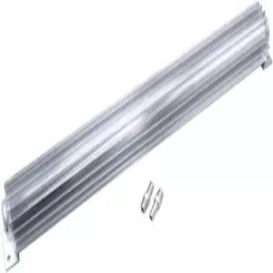 SHLPDFM 변속기 쿨러 1세트 24인치 듀얼 패스 새틴 알루미늄 핀형 오일 쿨러(피팅 포함)