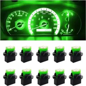 JOYCOURT 10개입 T10 194 168 자동차 계기판 LED 전구 (트위스트 락 소켓 포함) 밝은 패널 게이지 클러스터