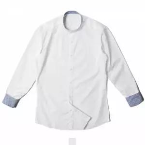 화이트 차이나카라셔츠 빅사이즈 카라배색