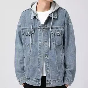 2컬러 잠바 데님 후드 - 자켓 남자 청 남성 캐주얼