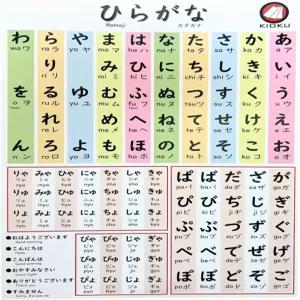 키오쿠 히라가나 가타카나 포스터 - 내구성이 뛰어난 방수 디자인의 마스터 일본어 알파벳