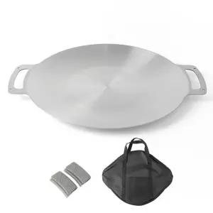 만능큐 스텐깔끔한 그리들 33cm 손잡이 가방포함 고기불판