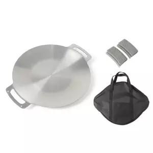 만능큐 스텐실속 그리들 40cm 손잡이 가방포함 캠핑불판