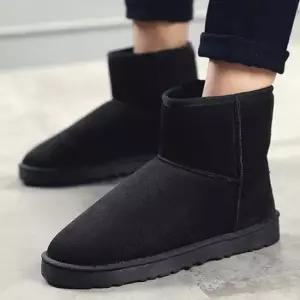 심플한 겨울 데일리 슈즈 털 안감 보온 남성 부츠 남성화 남자워커코디 통굽워커 단화