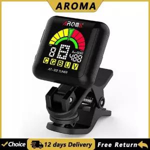기타조율기 튜닝기 튜너 AROMA AT-102 360도 충전식 기타베이스우쿨렐레바이올린용 내장 배터리 USB 케이블