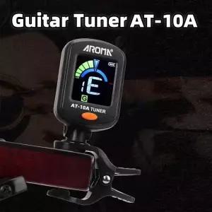 기타조율기 튜닝기 튜너 AROMA AT-10A 충전식 클립형 기타 튜너LCD 컬러 스크린퀵 튜닝440Hz 현악기