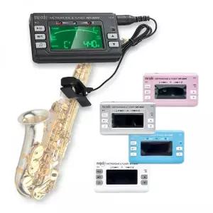 기타조율기 튜닝기 튜너 관악기 MT-40W 마이크 픽업 클립 듀얼 모드 전환 메트로놈 이어폰 연결