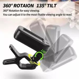 기타조율기 튜닝기 튜너 전자 클립형 디지털 기타 LCD 스크린 바이올린 베이스 우쿨렐레 크로매틱 튜닝 모