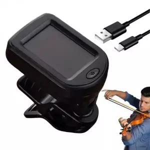 기타조율기 튜닝기 튜너 기타 클립 디지털 Lcd 디스플레이 충전식베이스 360 회전 현악기 튜닝