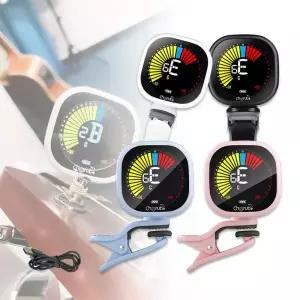 기타조율기 튜닝기 튜너 Cherub WST-670 기타 페달 클립 미니 LCD 디스플레이 USB 반음계 바이올린 우쿨렐