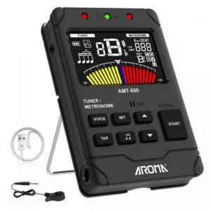 기타조율기 튜닝기 튜너 컬러 스크린 메트로놈 톤 생성기 12톤음계 기타 베이스 우쿨렐레 바이올린용 3-in-