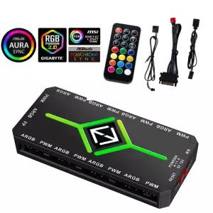 컴퓨터전원버튼 PC 본체 외부 파워 스위치 ARGB 쿨링 선풍기 허브 SATA 전원 4 핀 PWM 흡입 컴퓨터 케이스