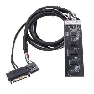 컴퓨터전원버튼 PC 본체 외부 파워 스위치 9핀-4x9핀 분배기-8포트 USB20 허브 라이저 카드 FE21 칩 60cm 9