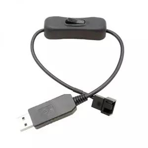 컴퓨터전원버튼 PC 본체 외부 파워 스위치 USB 선풍기 전원 어댑터 커넥터 컨버터 케이블 ON OFF to 4 핀 P