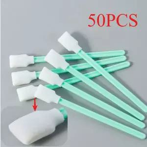 호환  팩스기 잉크젯 프린터 노즐 먼지 제거 도구용 스펀지 헤드 클린 스왑 프린트 헤드 50개