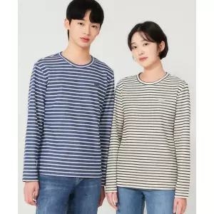 (국내매장정품) 게스 GUESS [ON] 유니 세미오버핏 사카리바 스트라이프 긴팔티 NP1KE404 235285