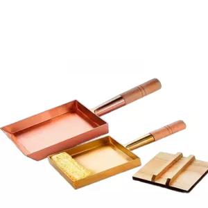 일본 계란말이팬 나무 황동 무뚜껑 다시마끼팬 무코팅 냄비 사각 손잡이 우유 후라이팬