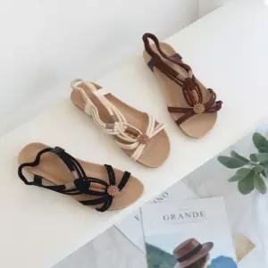 비즈샌들 빅사이즈포함 여름 스트랩샌들 끈샌들 여성 sqV8+3zaf