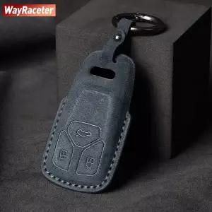호환  알칸타라 자동차 키 케이스 커버 보호 키체인 아우디 A4 B9 S4 RS4 RS5 A5 8W6 S5 Q7 4M SQ7 TT MK3