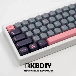 호환  KBDiy KOA Keycap 맞춤형 PBT NightSakura Keycaps 식 게임용 키보드 용 유사한 MOA 세트 GMK67 7564