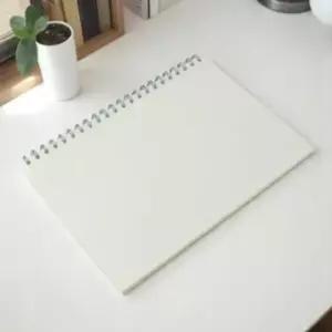 [문구/오피스] 심플한 디자인 A4 스프링 노트 80매 무지 커버 공책 투명