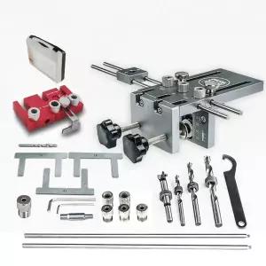호환  목공 드릴 가이드 가구용 목재 장부촉 드릴링 지그 연결 3 in 1 펀칭 로케이터 확장 600mm 신제품