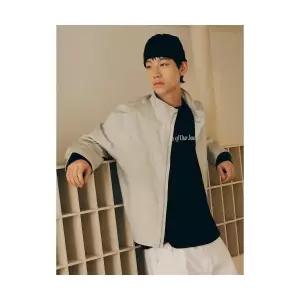 에잇세컨즈 8SECONDS 코튼 하이넥 블루종 아이보리 424239JY80 1643857