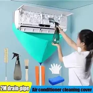 호환  에어컨 청소 키트 누출 방지 커버 수도관 분해가 필요 없는 청소 도구가 포함된 에어컨 클리너 풀 세