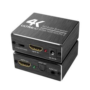 4K 60Hz 광학 TOSLINK SPDIF 3.5mm 스테레오 오디오 HDMI 호환 추출기 변환기 분배기 어댑터