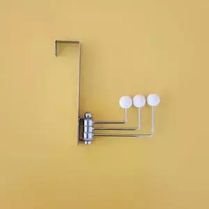 [생활] 회전형 옷걸이 도어 후크 3구 행거 공간 절약 옷 보관용품