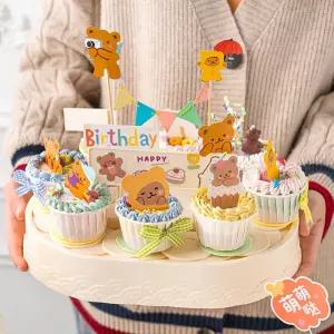 자동 기계 장식 마카롱 회전 파티 컵케익 스탠드 디저트