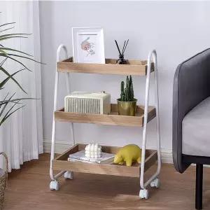 이동식 웨건 카트 와인 레스토랑 3단 기본 카페 수납장