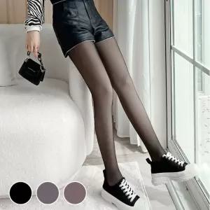 여성 뱃살 커버 착시 따뜻한 기모 안감 유발 스타킹 UfQ9+3Jya