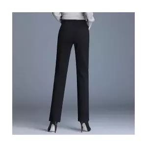 여자 9부 바지 추동 기모 스트레이트팬츠 카고 정장 슬림핏 하이웨스트 스모크 BE3