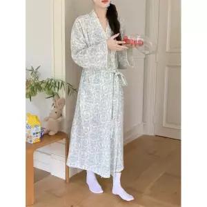 면 롱 가을 기모노 잠옷세트 가운 커플 파자마 원픽3