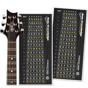 기타 프레보드 노트 지도 데칼 / 전기 및 어쿠스틱 기타의 음표, 코드 음계를 배우고 연습하기 위한 스티커