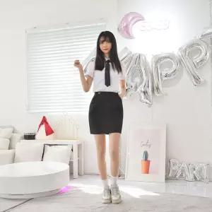 교복몰 (허리조절)하복 블랙 교복치마 교복 학생복. ill8+1aMl