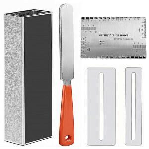 뮤지인 기타 프렛 레벨링 바 사포 연마 반경 측정 도구 일렉트릭 베이스 액세서리
