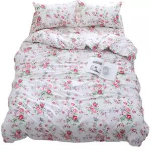 이불 커버 배경 단일 흰색 면화 조각