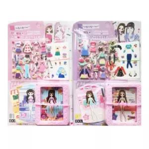 플유 아이돌 카드케이스 입체 씰 코디스티커 1박스 10개입 걸홀릭 인형놀이 스타일링북 꾸미기 스티커 놀이