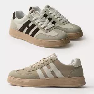 가죽스니커즈 캐주얼운동화 깔끔한 남성캔버스화 rEB9+8Ryo