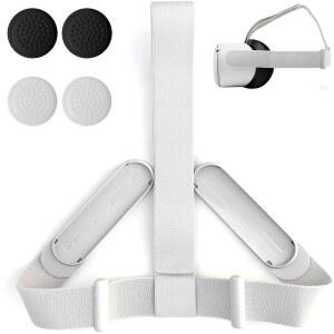 프리미엄 소재로 제작된 Oculus Quest 2 헤드셋용 오리지널 헤드 스트랩, 메타 PC 가상 현실 헤드셋 VR 액세서리 교체용 스트랩