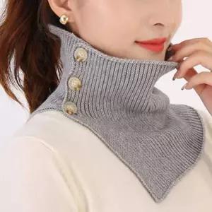 [셀러에이드]여자 연말 모임 룩 겨울 넥 워머 코디 페이크 목 폴라