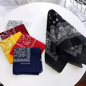부드러운 면소재 페이즐리 등산 손수건 1P 반다나 페이즐리스카프 스카프손수건